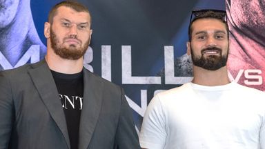 Arslanbek Makhmudov (left) faces Guido Vianello in the early hours of Sunday, live on Sky Sports (pic courtesy of Vincent Ethier)